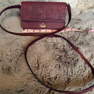 Kate Spade Burgundy Leather Crossbody Bag